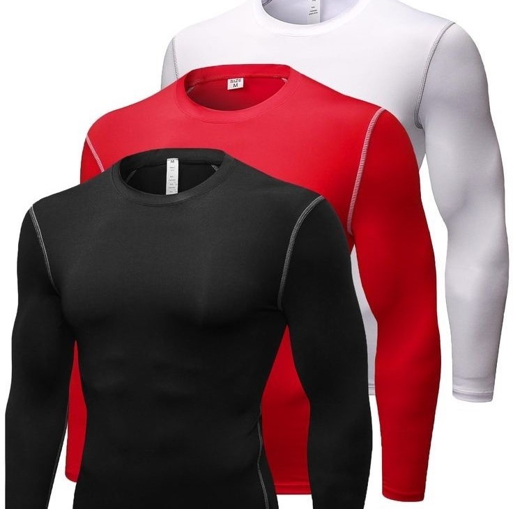 Men Long Thermal Workout Shirts